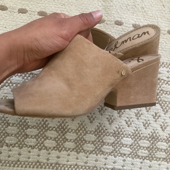 Sam Edelman Tan Mules with Chunky Heel - Picture 6 of 6